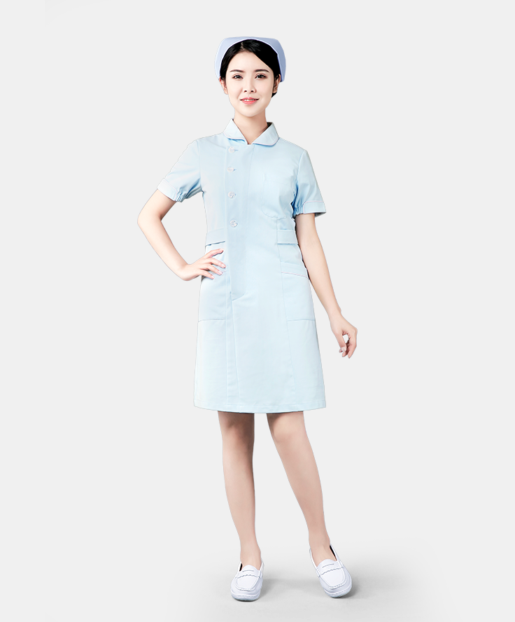 短袖長裝護士服
